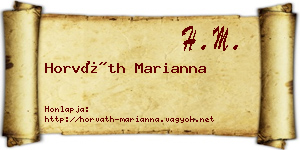 Horváth Marianna névjegykártya