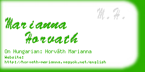 marianna horvath business card