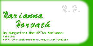 marianna horvath business card